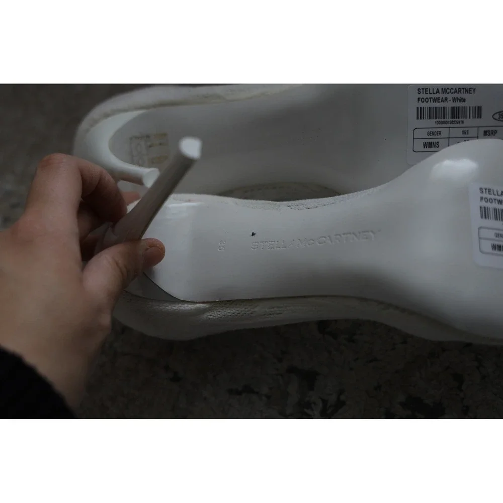 Stella McCartney White Lace Pointed Toe Stiletto‎ Heels Pumps Shoes
